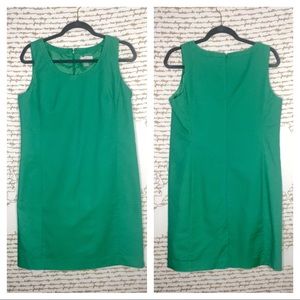 Loft Petite 10P Green Sleeveless Shift Dress A19-8